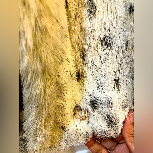 Leopard print real vintage fur coat - New, size S-M - Picture 4 of 5